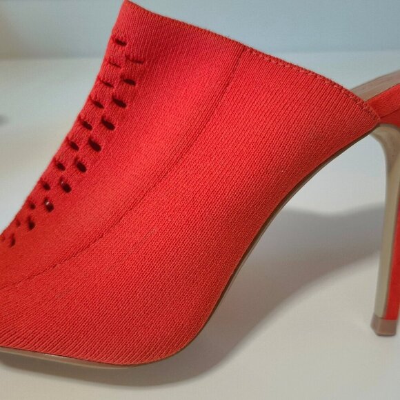 NWOT Topshop orange red stretch heeled mules EU40 - Picture 16 of 16